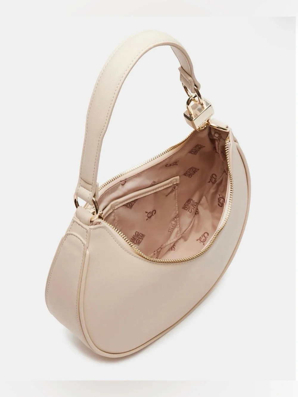 Steve Madden Lohan Sm Hobo Bag. Sand/Gold.